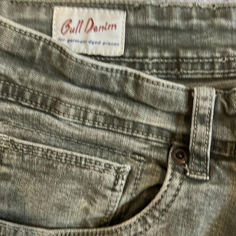 BUNDLE Zara army green & Forever 21 Men Khaki distressed denim - Picture 9 of 10